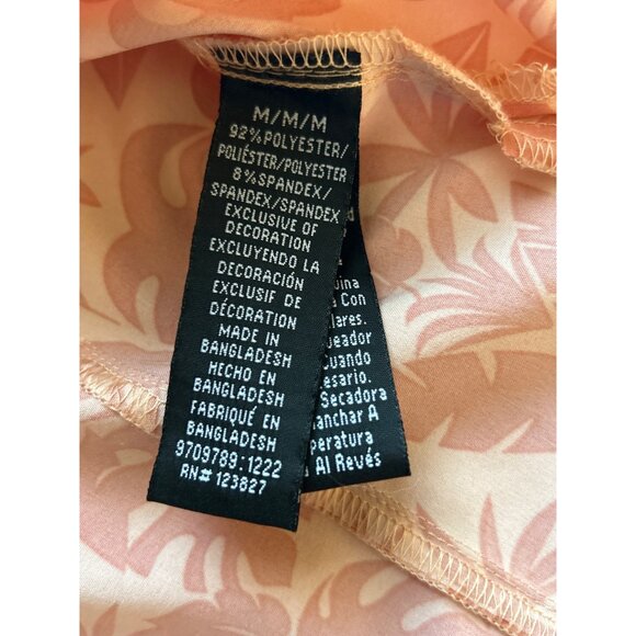 XCaster Outdoor Salmon Leaf Print Sleeveless Snap Front UPF Protection Top, Medi - Picture 6 of 9